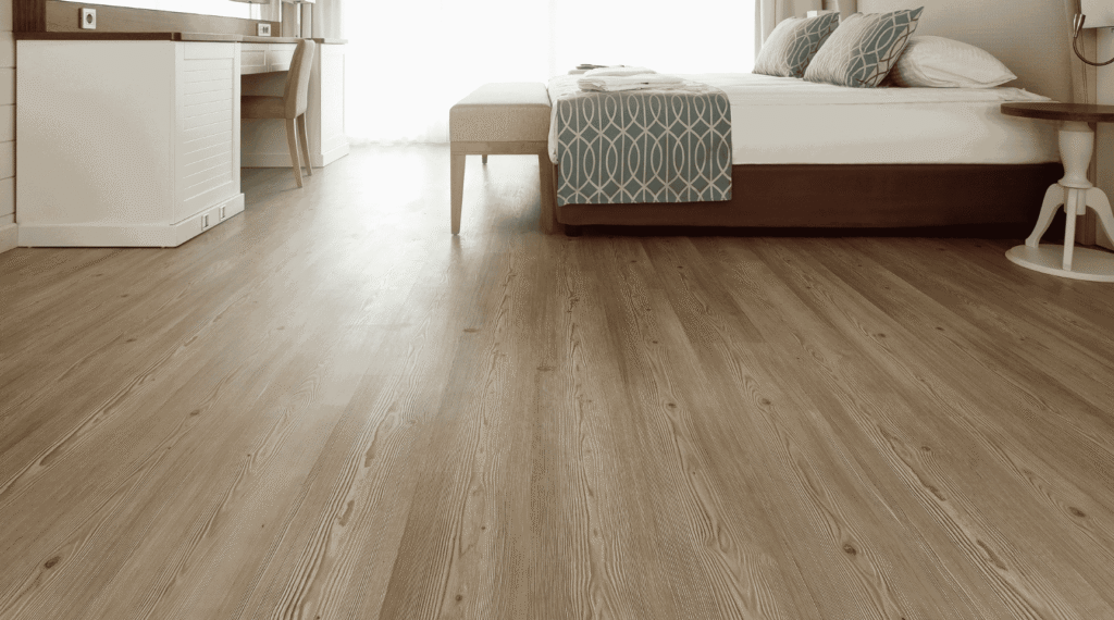 beautiful hardwood floors in bedroom
